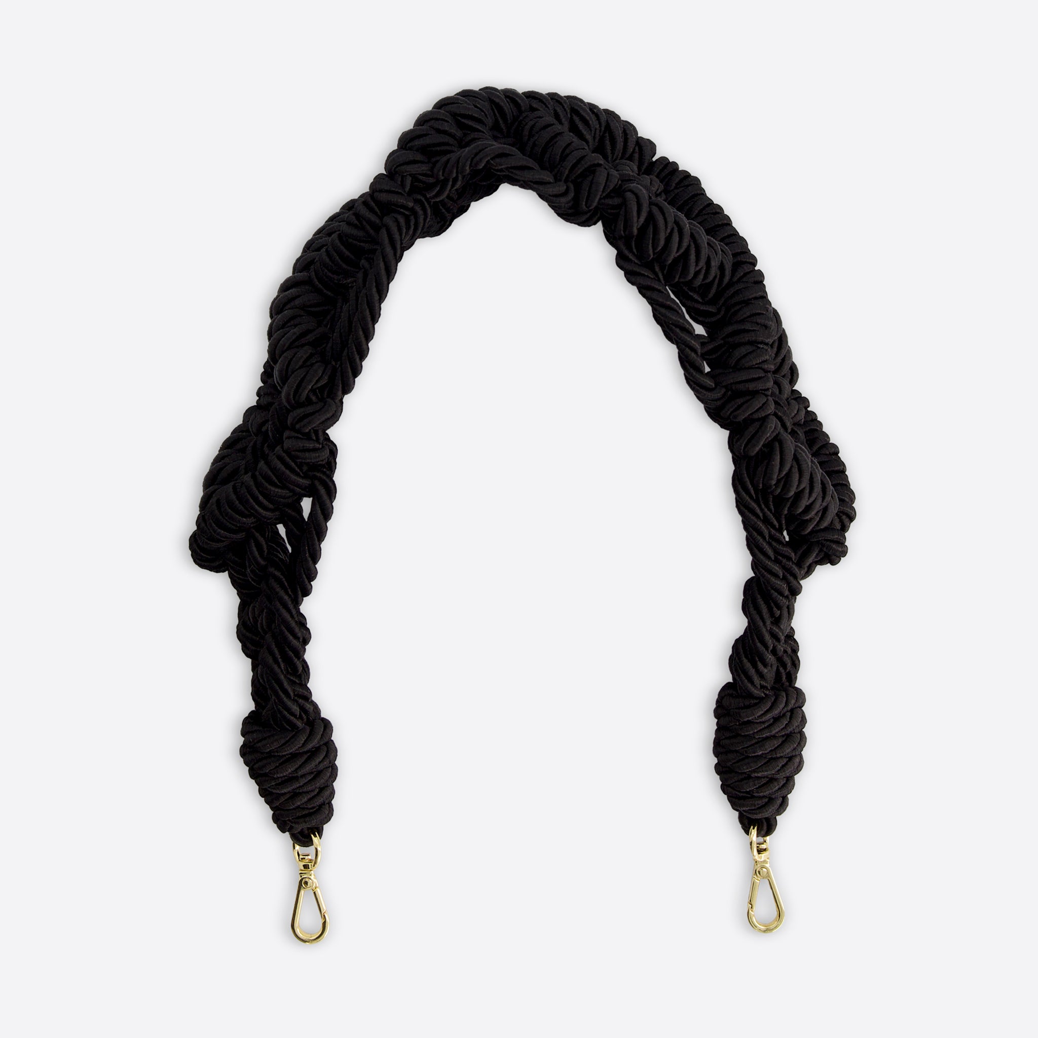 Poignée en passementerie noire tressée à la main